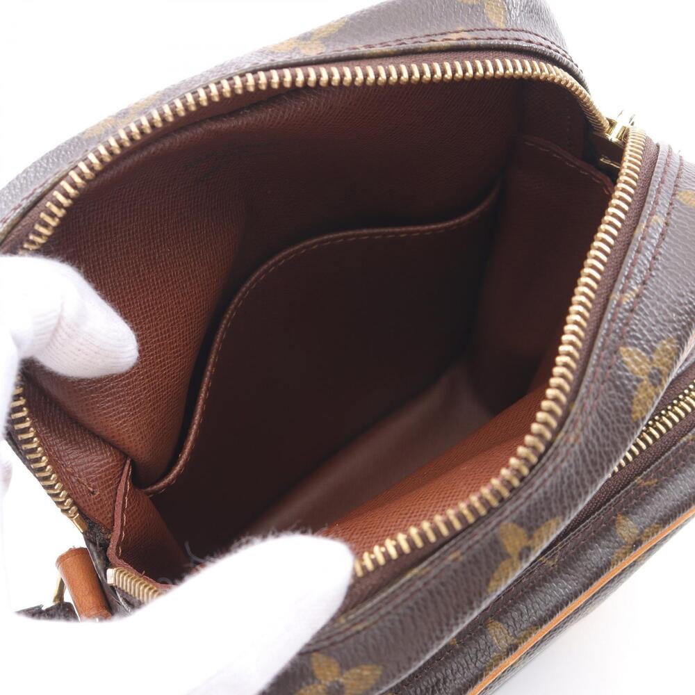 Louis Vuitton Monogram Brown Leather Shoulder Canvas Amazon Bag